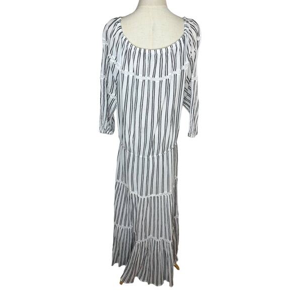 NWOT Lauren Ralph Lauren Maxi Prairie Tiered Boho Milk Maid Maxi Dress Size 16 - Picture 5 of 8